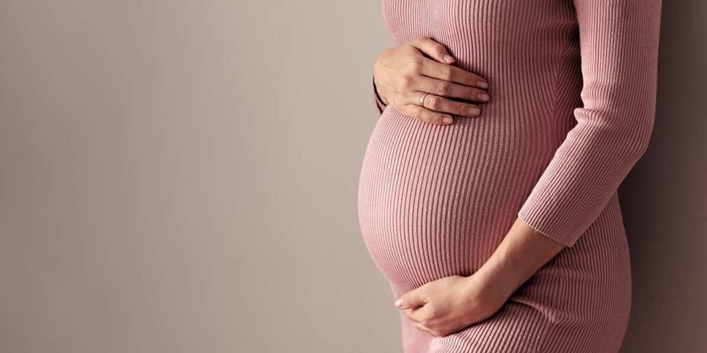 Blue-Maternity-Dress