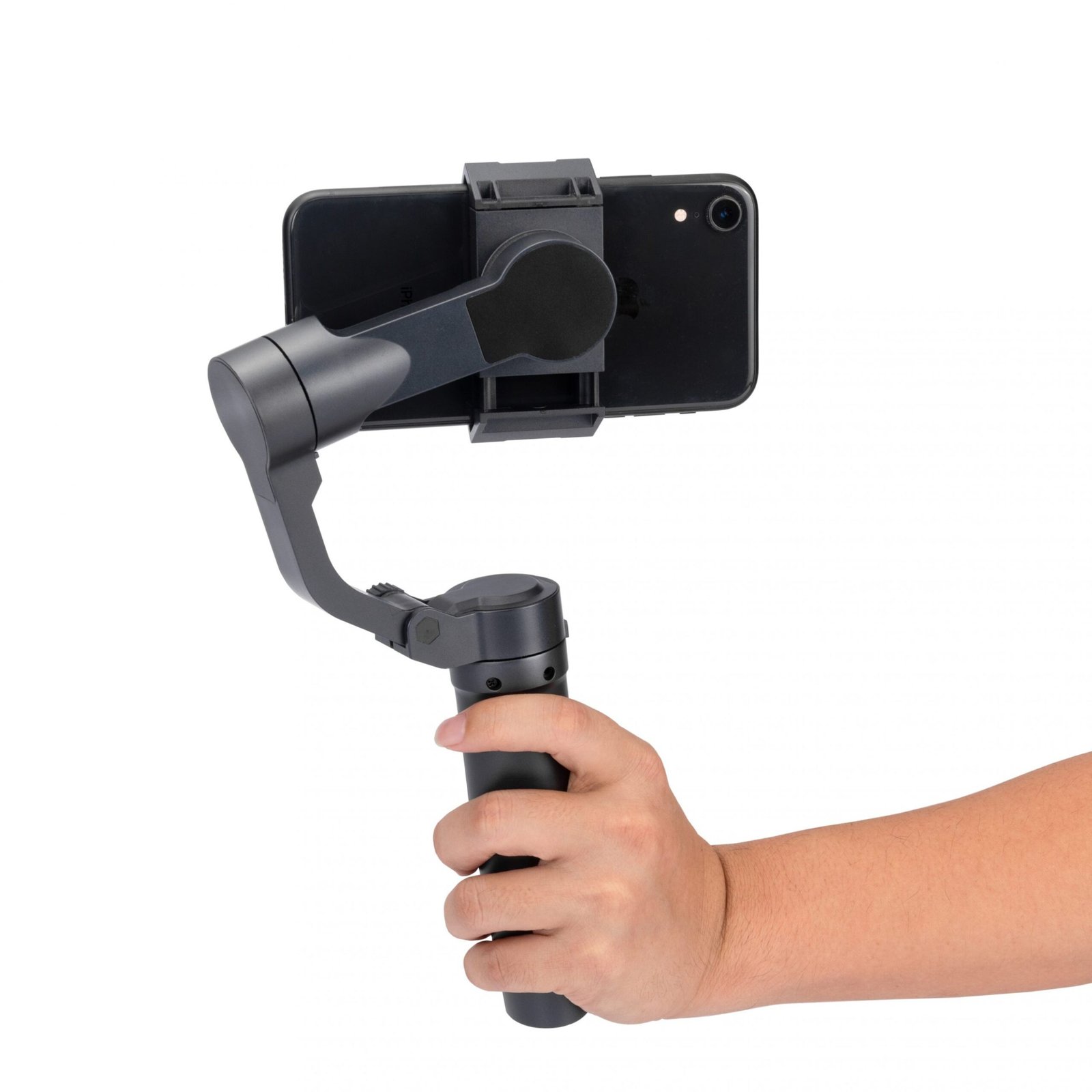 A smartphone stabilizer being used to capture smooth, steady video footage outdoors, ensuring clear, shake-free recordings for professional-quality videos.