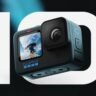 GoPro Hero 10 camera displayed prominently with the number 10 highlighted beside it.