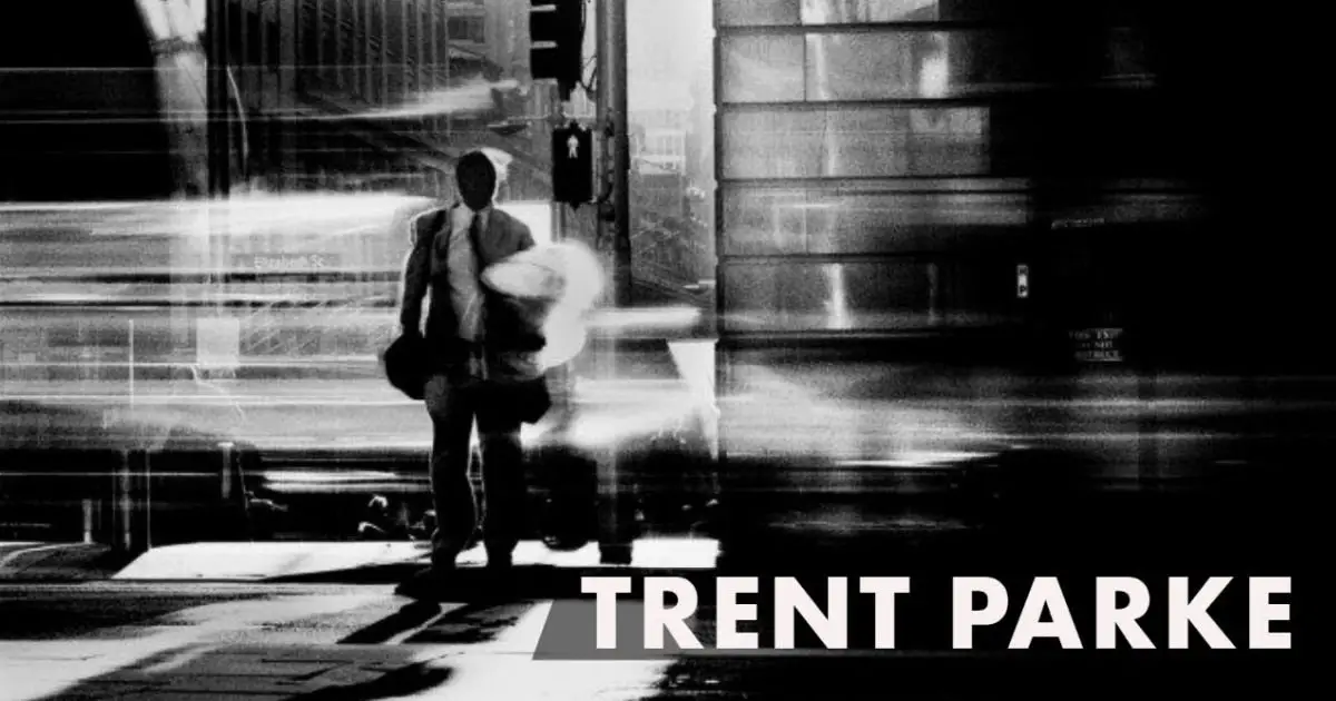 Dynamic black-and-white street photography by Trent Parke capturing urban life with intense contrasts and emotions